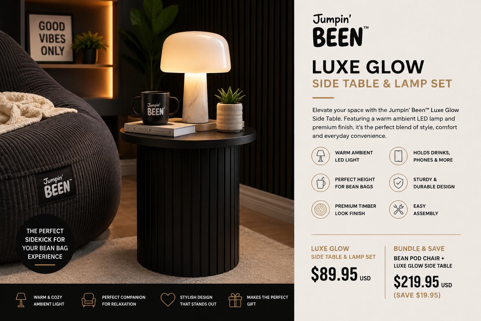 Luxe Glow Side Table Luxe Glow Side Table